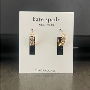 Kate Spade Gold Hoops Cubic Zirconia Earrings